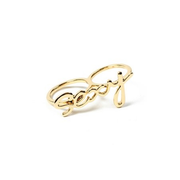 Amrita Singh Sexy Goldtone 2 in 1 Ring NWT - Picture 4 of 6